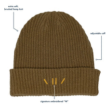 Load image into Gallery viewer, Caramel Hemp Ribbed Beanie