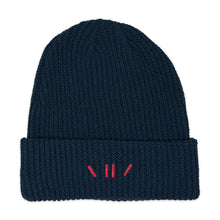 Load image into Gallery viewer, Navy Hemp Ribbed Beanie