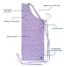 Load image into Gallery viewer, Lavender Full Cross-Back Apron