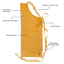 Load image into Gallery viewer, Marigold Full Cross-Back Apron