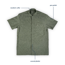 Load image into Gallery viewer, Le Metier, Short-Sleeve Work Shirt - Olive