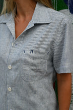 Load image into Gallery viewer, L'Ouvrier, Short-Sleeve Work Shirt - Blue Stripe