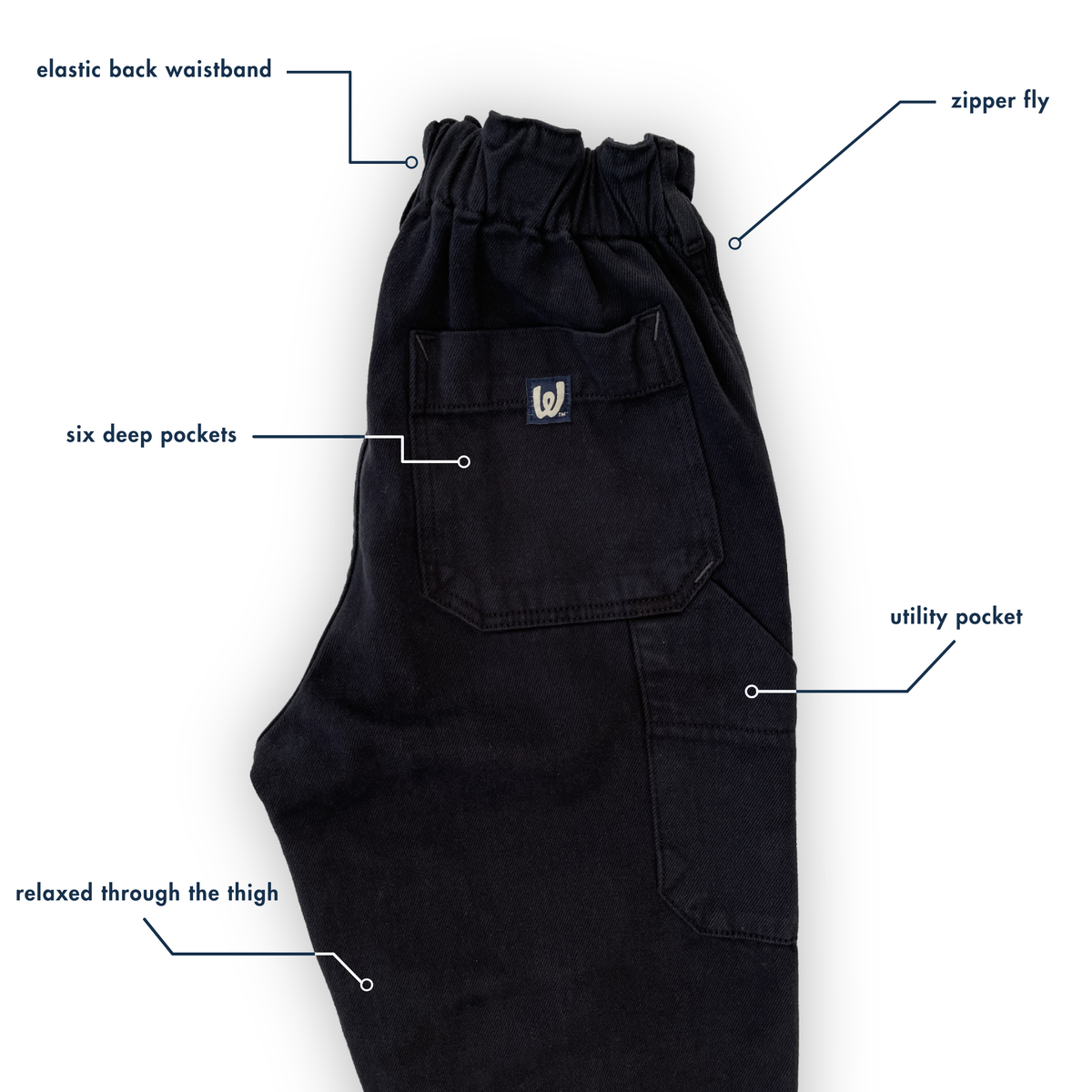 Hemp Unisex Work Pant - Black – White Bark Workwear Hemp Unisex Work Pant - Black – White Bark Workwear