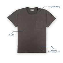 Load image into Gallery viewer, Charcoal - The Hemp Pocket Tee
