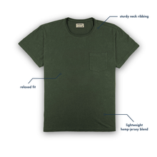Load image into Gallery viewer, Olive - The Hemp Pocket Tee