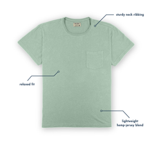 Load image into Gallery viewer, Sage Green - The Hemp Pocket Tee