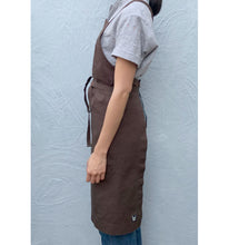 Load image into Gallery viewer, Dark Brown Full Cross-Back Apron