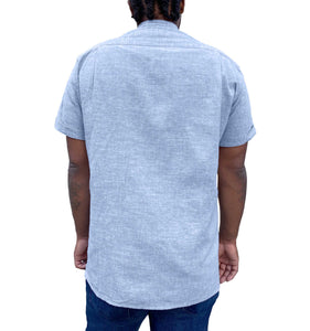 Le Metier, Short-Sleeve Work Shirt - Cloud Blue