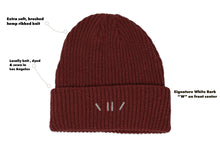 Load image into Gallery viewer, Crimson Hemp Ribbed Beanie