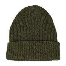 Load image into Gallery viewer, Olive Hemp Ribbed Beanie