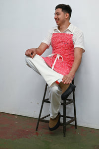 Red Composition Notebook Print Full Cross-Back Apron