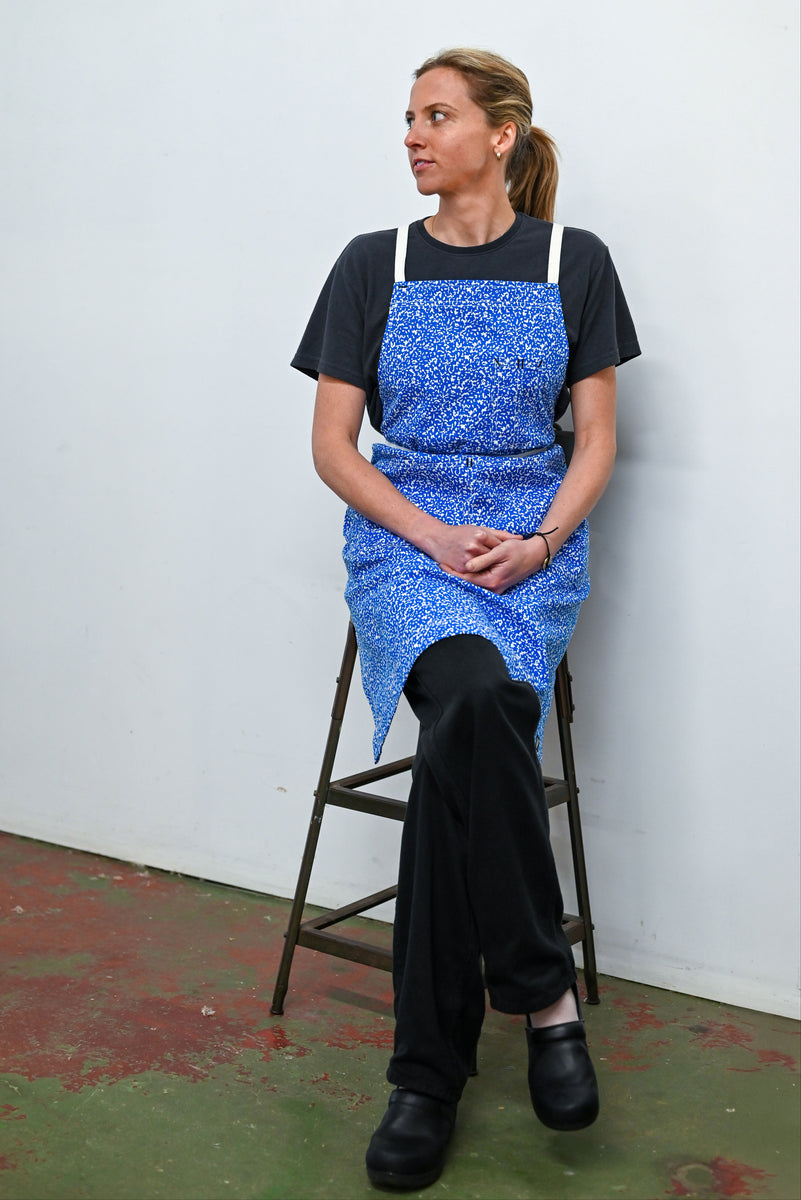 Royal Composition Notebook Print Full Cross-Back Apron – White Bark ...