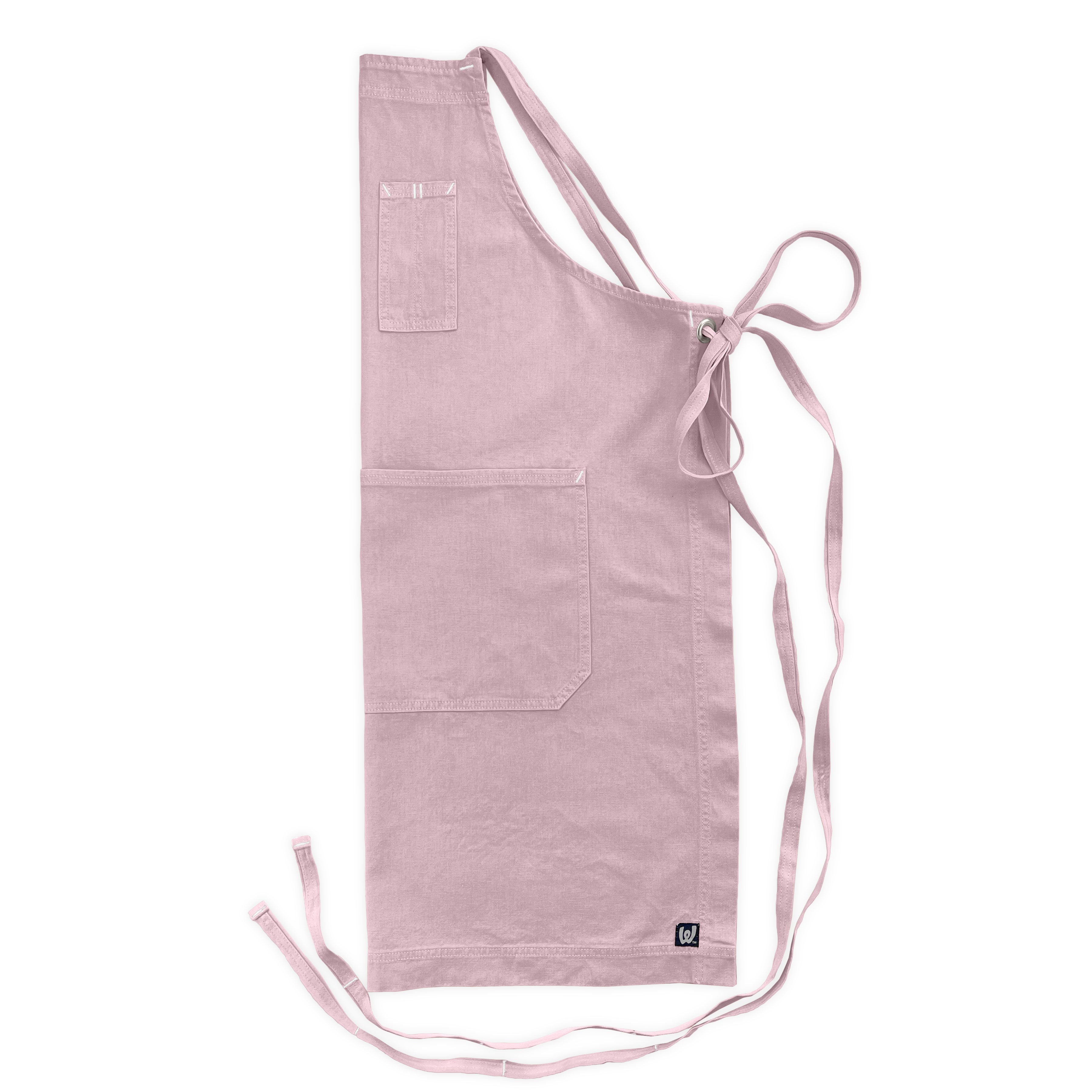 Dusty Pink Full Cross-Back Apron – White Bark Workwear