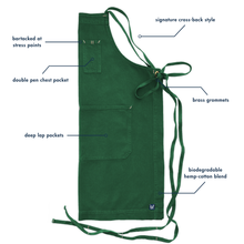 Load image into Gallery viewer, Parsley Full Cross-Back Apron