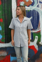 Load image into Gallery viewer, L&#39;Ouvrier, Short-Sleeve Work Shirt - Blue Stripe