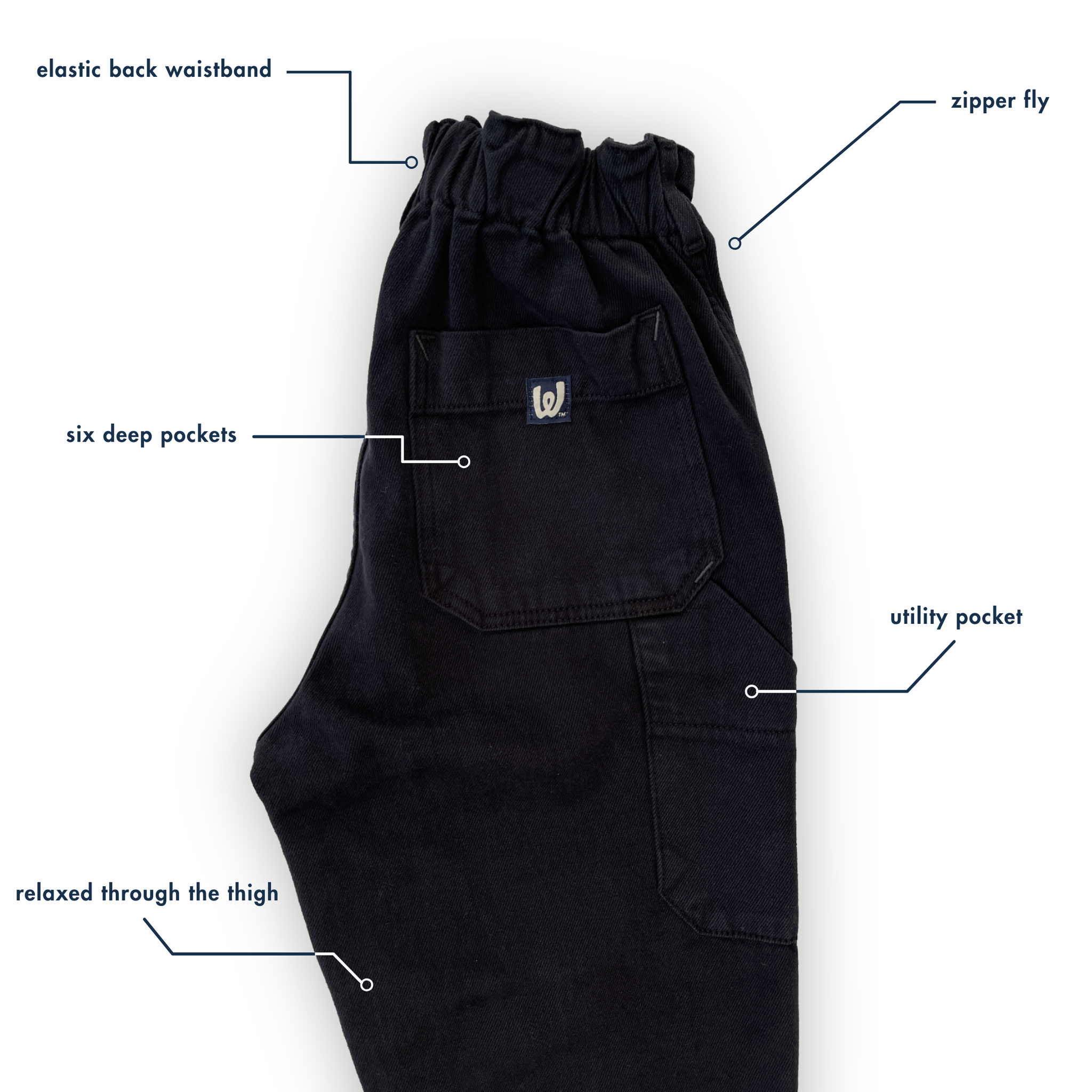 Hemp Unisex Work Pant - Black – White Bark Workwear Hemp Unisex Work Pant - Black – White Bark Workwear