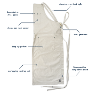 Split Leg Full Cross-Back Apron