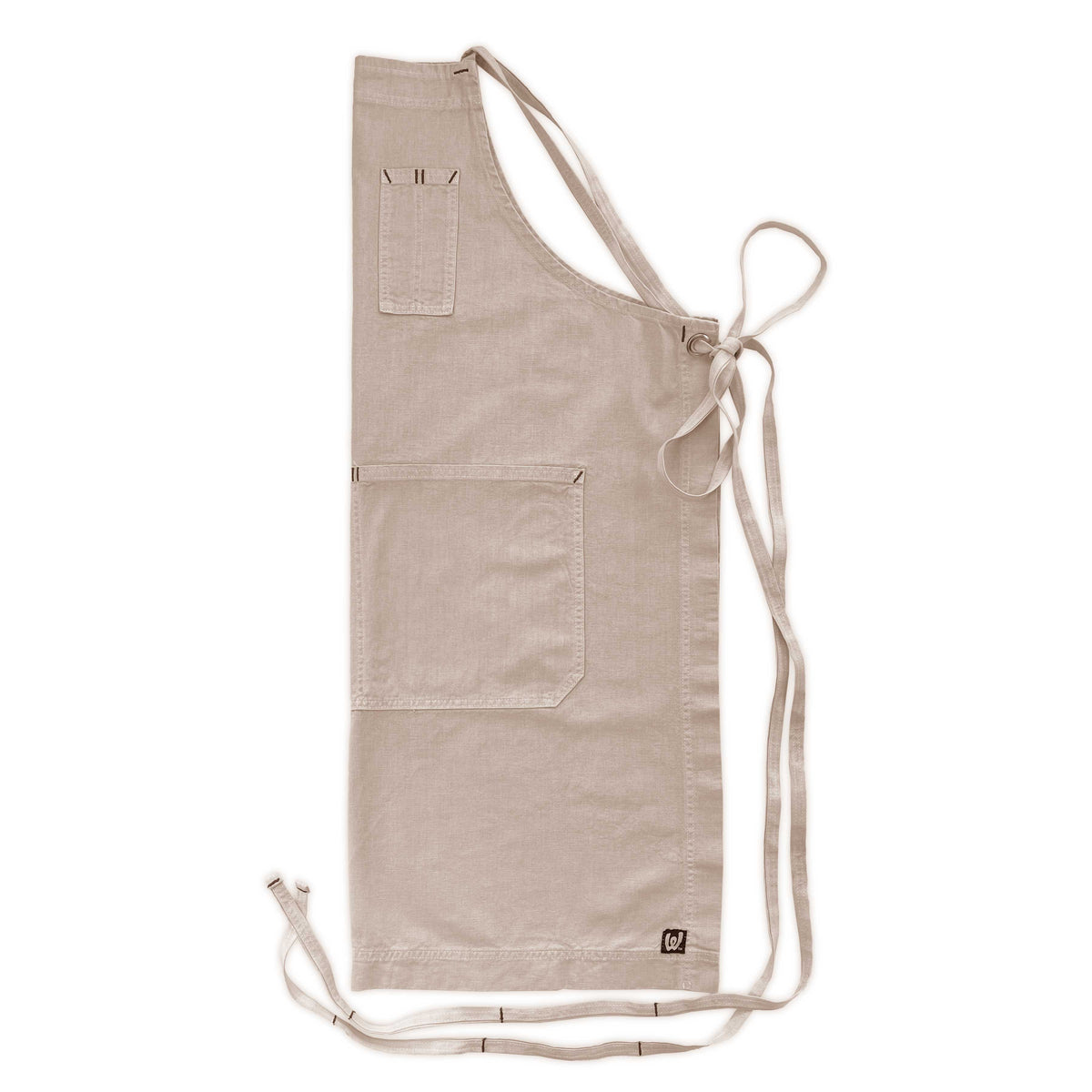 Taupe Full Cross-Back Apron – White Bark Workwear