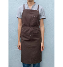 Load image into Gallery viewer, Dark Brown Full Cross-Back Apron