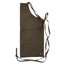 Load image into Gallery viewer, Dark Brown Full Cross-Back Apron