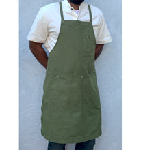 Load image into Gallery viewer, Dark Green Full Cross-Back Apron