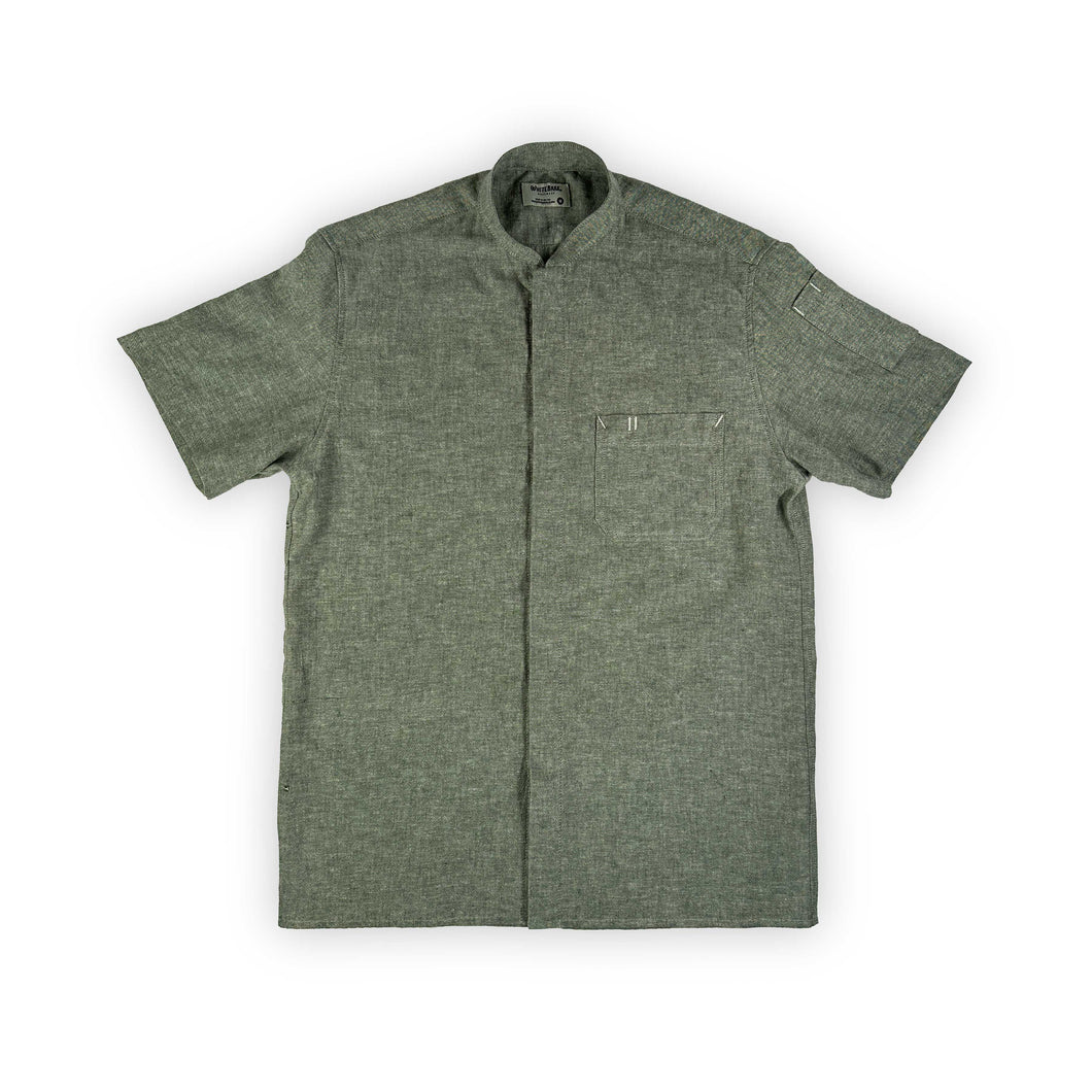 Le Metier, Short-Sleeve Work Shirt - Olive