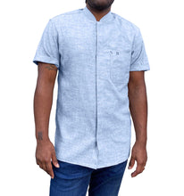 Load image into Gallery viewer, Le Metier, Short-Sleeve Work Shirt - Cloud Blue