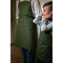 Load image into Gallery viewer, Dark Green Full Cross-Back Apron