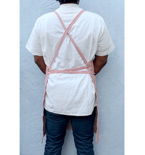 Load image into Gallery viewer, Red / Natural Striped Full Cross-Back Apron