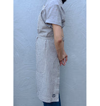 Load image into Gallery viewer, Indigo / Natural Striped Full Cross-Back Apron