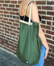 Load image into Gallery viewer, Dark Green Convertible Tote-Pack