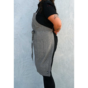 Carbon Gray Full Cross-Back Apron